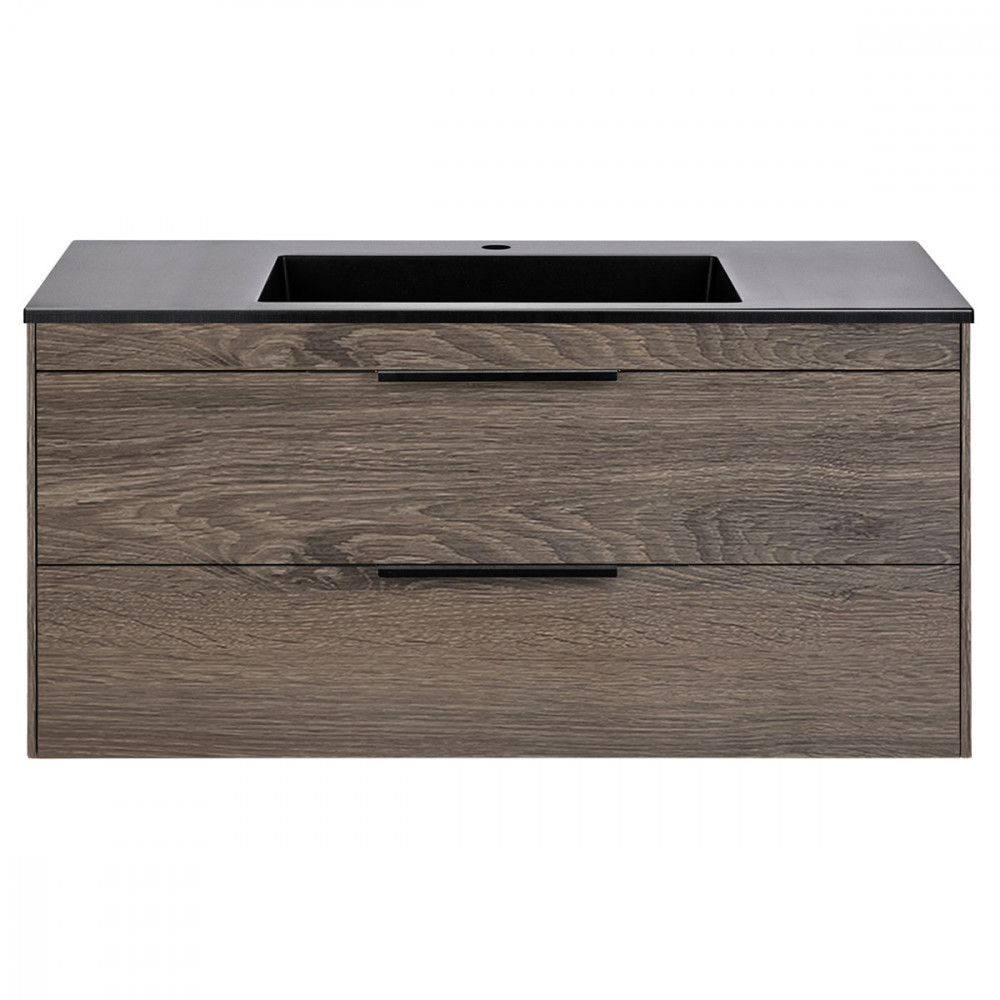 База под раковину Chiara 2D 1000 подвесная, 2 выкатных ящика soft-close, R.Oak