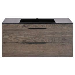 База под раковину Chiara 2D 1000 подвесная, 2 выкатных ящика soft-close, R.Oak