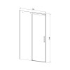 Душевая дверь Dice VDS-4D160CLB, 1600, черный, стекло прозрачное