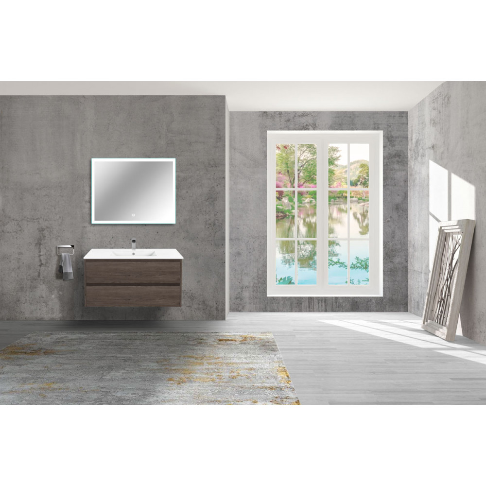 База под раковину Gio 1000 подвесная, 2 выкатных ящика soft-close, R.Oak