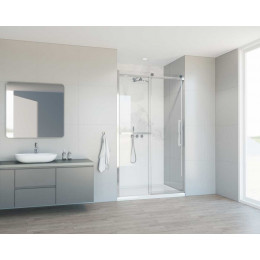 Душевая дверь Como Soft VDS-1CS120CL, 1200, хром, стекло прозрачное