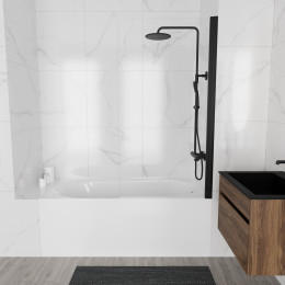 Ванна акриловая Vincea VBT-2B150-FR с каркасом 1500*700*480, пристенная, цвет белый