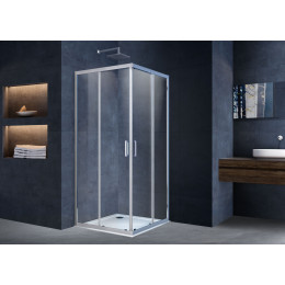 Душевой уголок Alpha VSS-3AL100CL, 1000*1000, хром, стекло прозрачное