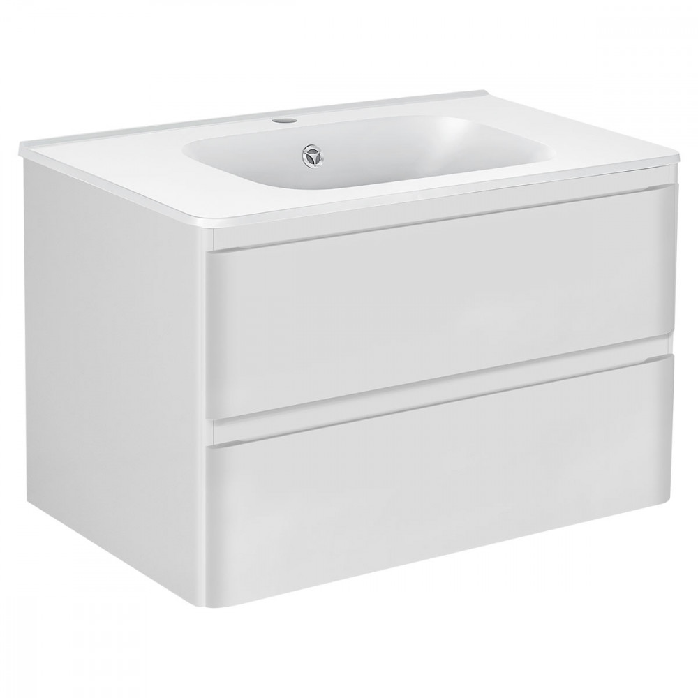 База под раковину Vico 800 подвесная, 2 выкатных ящика soft close, G.White