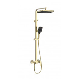 Душевая стойка Cube VSFS-4C12BG с изливом, брашированное золото