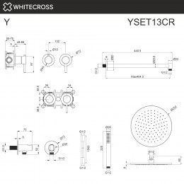 Система для душа скрытого монтажа WHITECROSS Y YSET13CR хром