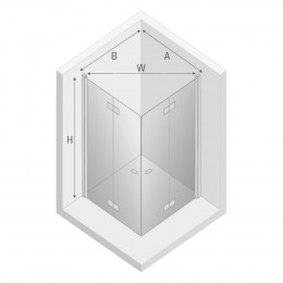 Душевое ограждение NEW TRENDY NEW SOLEO складные 2D 100x100x195 D-0150A/D-0154A хром