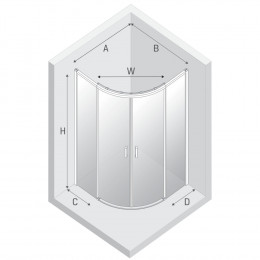 Душевое ограждение NEW TRENDY PRIME WHITE 90x90x200 K-3561 белый