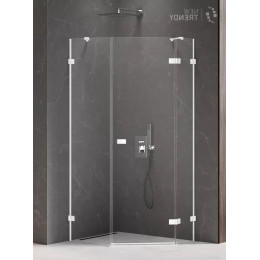 Душевое ограждение NEW TRENDY AVEXA WHITE R 100x80x200 EXK-3872 белый