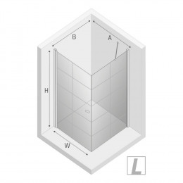 Душевое ограждение NEW TRENDY NEW SOLEO BLACK L 90x90x195 D-0285A/D-0120B черный