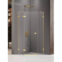 Душевое ограждение NEW TRENDY AVEXA GOLD SHINE L 90x90x200 EXK-3842 золото