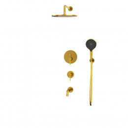 Система для ванны скрытого монтажа WHITECROSS Y YSET07TOPGLB брашированное золото