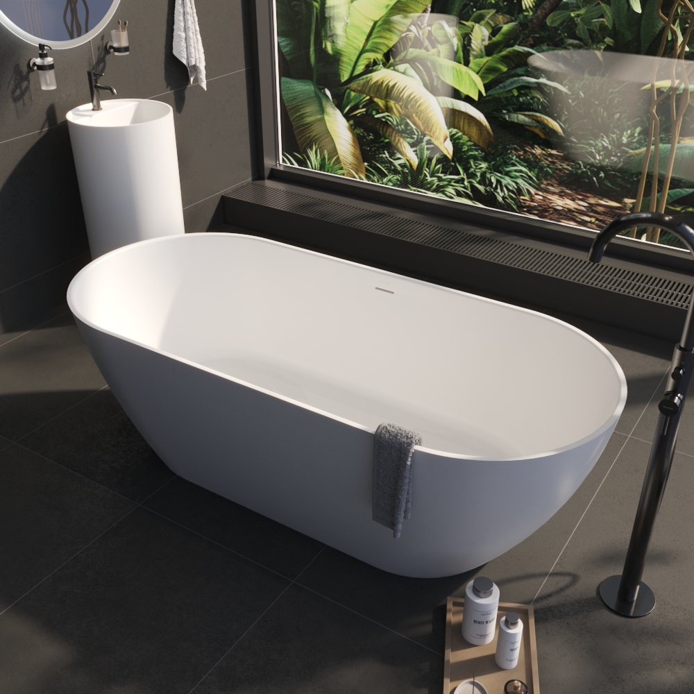 Ванна WHITECROSS Tawna 165x80 белый мат иск. камень