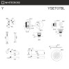 Система для ванны скрытого монтажа WHITECROSS Y YSET07BL черный мат