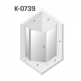Душевое ограждение NEW TRENDY NEW SOLEO 100x80x195 K-0739 хром
