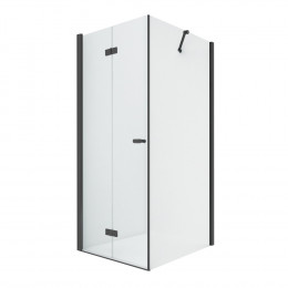 Душевое ограждение NEW TRENDY NEW SOLEO BLACK складные двери L 80x100x195 D-0234A/D-0116B черный