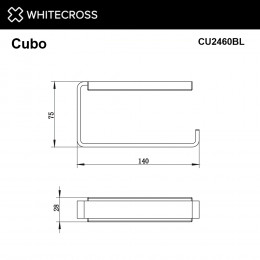 Держатель туалетной бумаги WHITECROSS Cubo CU2460BL черный мат