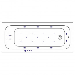 Ванна WHITECROSS Vibe 170x70 ULTRA NANO хром