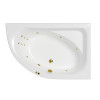 Ванна WHITECROSS Aquarella 170x110 правая LINE золото