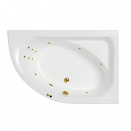 Ванна WHITECROSS Aquarella 170x110 правая LINE золото