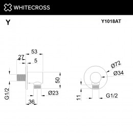 Угловой соединительный элемент WHITECROSS Y1018AT антрацит