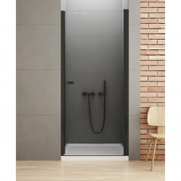 Дверь в нишу NEW TRENDY NEW SOLEO BLACK одинарная 90x195 D-0211A черный