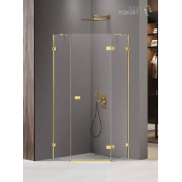 Душевое ограждение NEW TRENDY AVEXA GOLD SHINE R 90x90x200 EXK-3843 золото