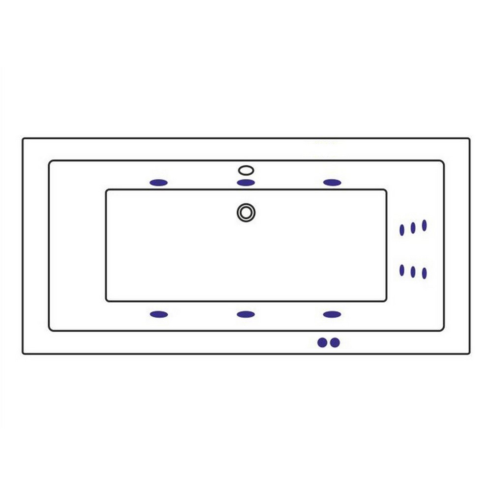 Ванна WHITECROSS Savia Duo 170x80 LINE бронза