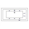 Ванна WHITECROSS Savia Duo 170x80 LINE бронза