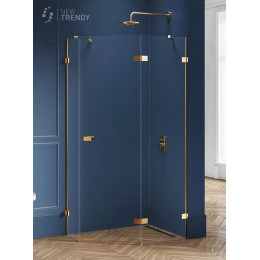 Душевое ограждение NEW TRENDY AVEXA GOLD BRUSHED R 100x80x200 EXK-3861 брашированное золото