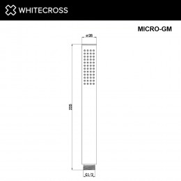 Душевая лейка WHITECROSS MICRO-GM оружейная сталь