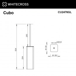 Ершик напольный WHITECROSS Cubo CU2476GL золото