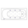 Ванна WHITECROSS Layla Slim 170x75 RELAX хром