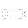 Ванна WHITECROSS Layla 180x80 SMART белый