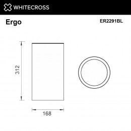 Ведро для мусора WHITECROSS Ergo 4 л. открытое ER2291BL черный мат
