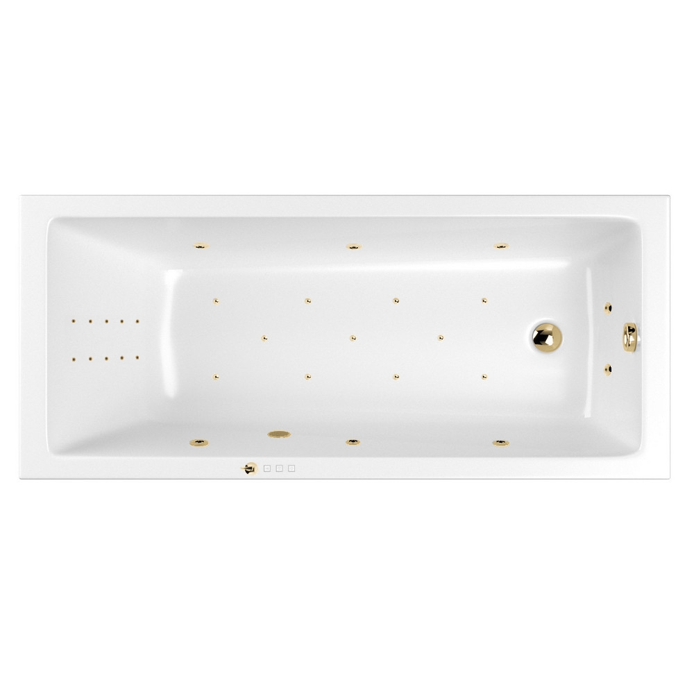 Ванна WHITECROSS Wave Slim 170x75 ULTRA NANO золото
