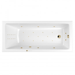 Ванна WHITECROSS Wave Slim 170x75 ULTRA NANO золото
