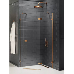 Душевое ограждение NEW TRENDY AVEXA COPPER BRUSHED R 100x80x200 EXK-3828 брашированная медь