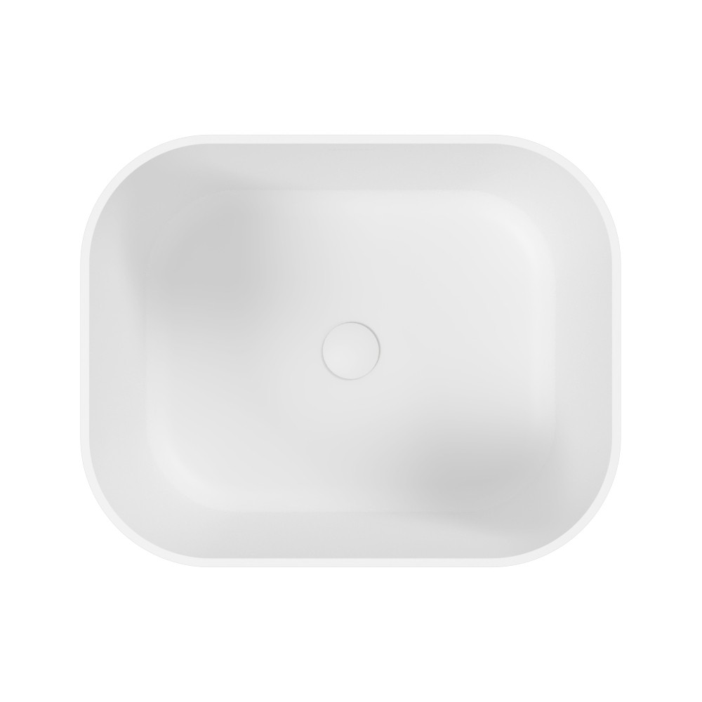 Умывальник WHITECROSS Lazurit 50x40 белый мат иск. камень
