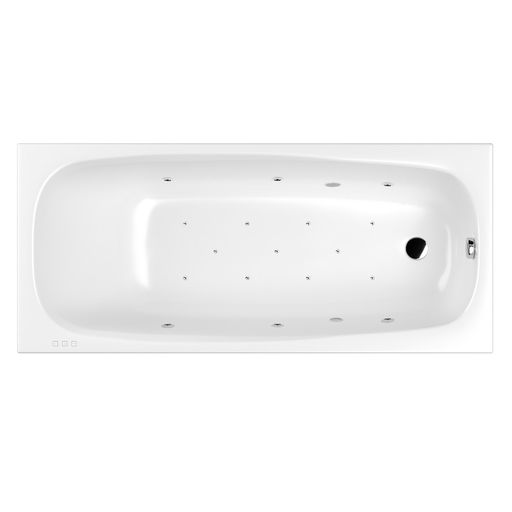 Ванна WHITECROSS Layla Slim 170x75 RELAX хром