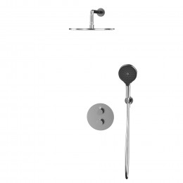 Термостатическая душевая система скрытого монтажа WHITECROSS Y YSET08TOPNIB брашированный никель