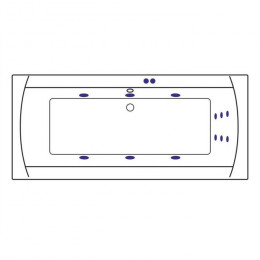 Ванна EXCELLENT Aquaria Lux Slim 180x80 LINE белый