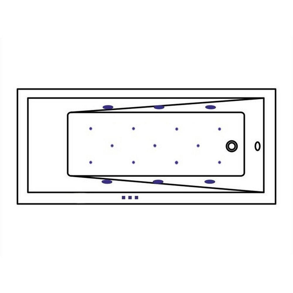Ванна WHITECROSS Wave Slim 170x75 RELAX белый