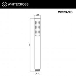 Душевая лейка WHITECROSS MICRO-NIB брашированный никель