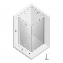 Душевое ограждение NEW TRENDY NEW SOLEO BLACK L 90x90x195 D-0289A/D-0120B черный
