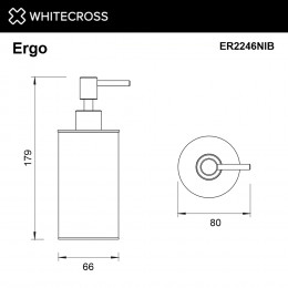 Дозатор для жидкого мыла настольный WHITECROSS Ergo ER2246NIB брашированный никель
