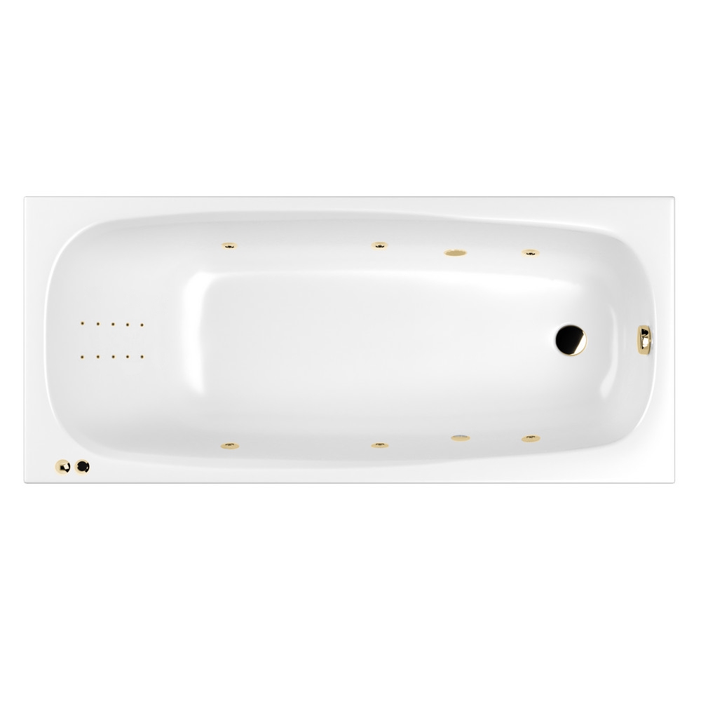 Ванна WHITECROSS Layla Slim 170x75 LINE NANO золото