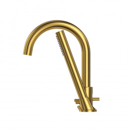 Смеситель для ванны на 4 отверстия WHITECROSS Y Y1232GLB брашированное золото