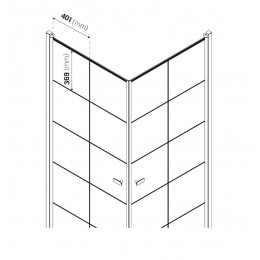 Душевое ограждение NEW TRENDY NEW SOLEO BLACK 90x90x195 D-0285A/D-0285A черный