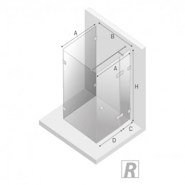 Душевое ограждение NEW TRENDY EVENTA R 80x100x200 EXK-4608 хром
